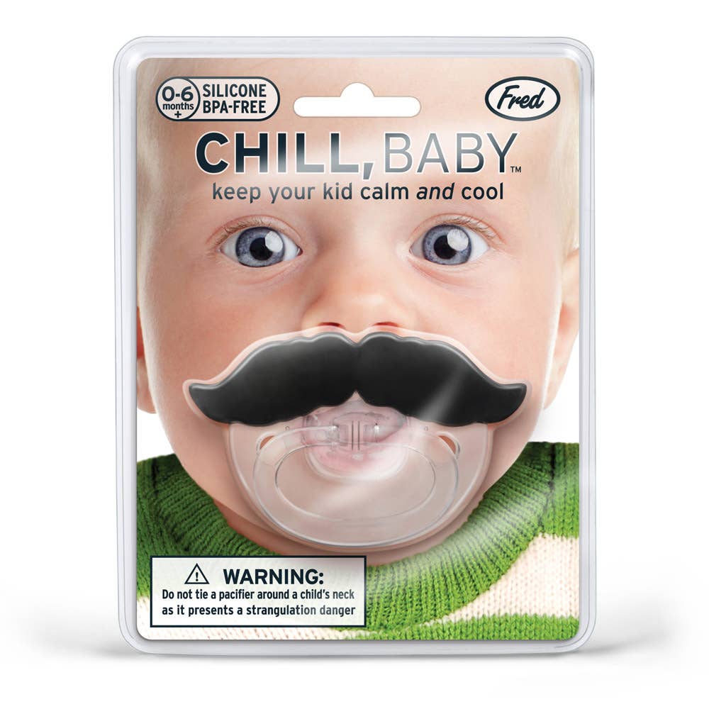 Chill Baby Pacifier - Mustache | Fred & Friends