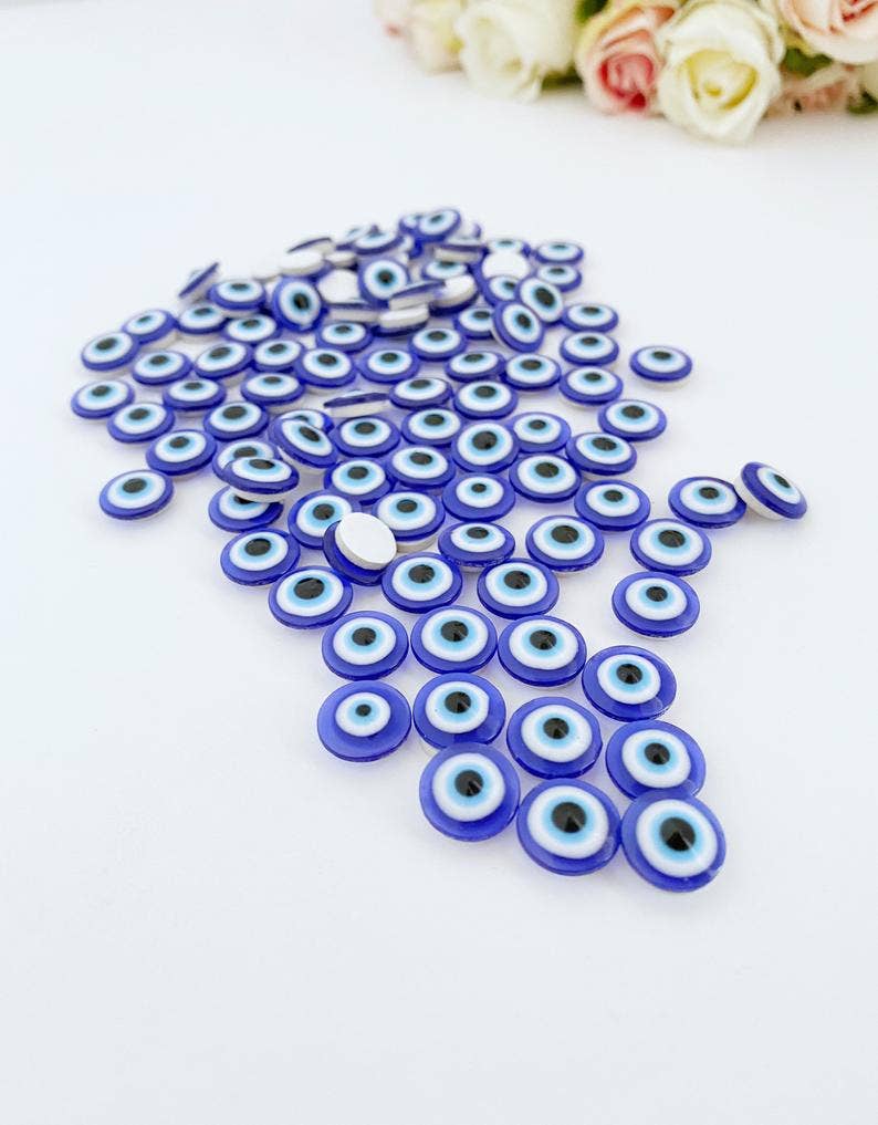 Evil Eye Sticker, 100 pcs, Resin Eye Stickers