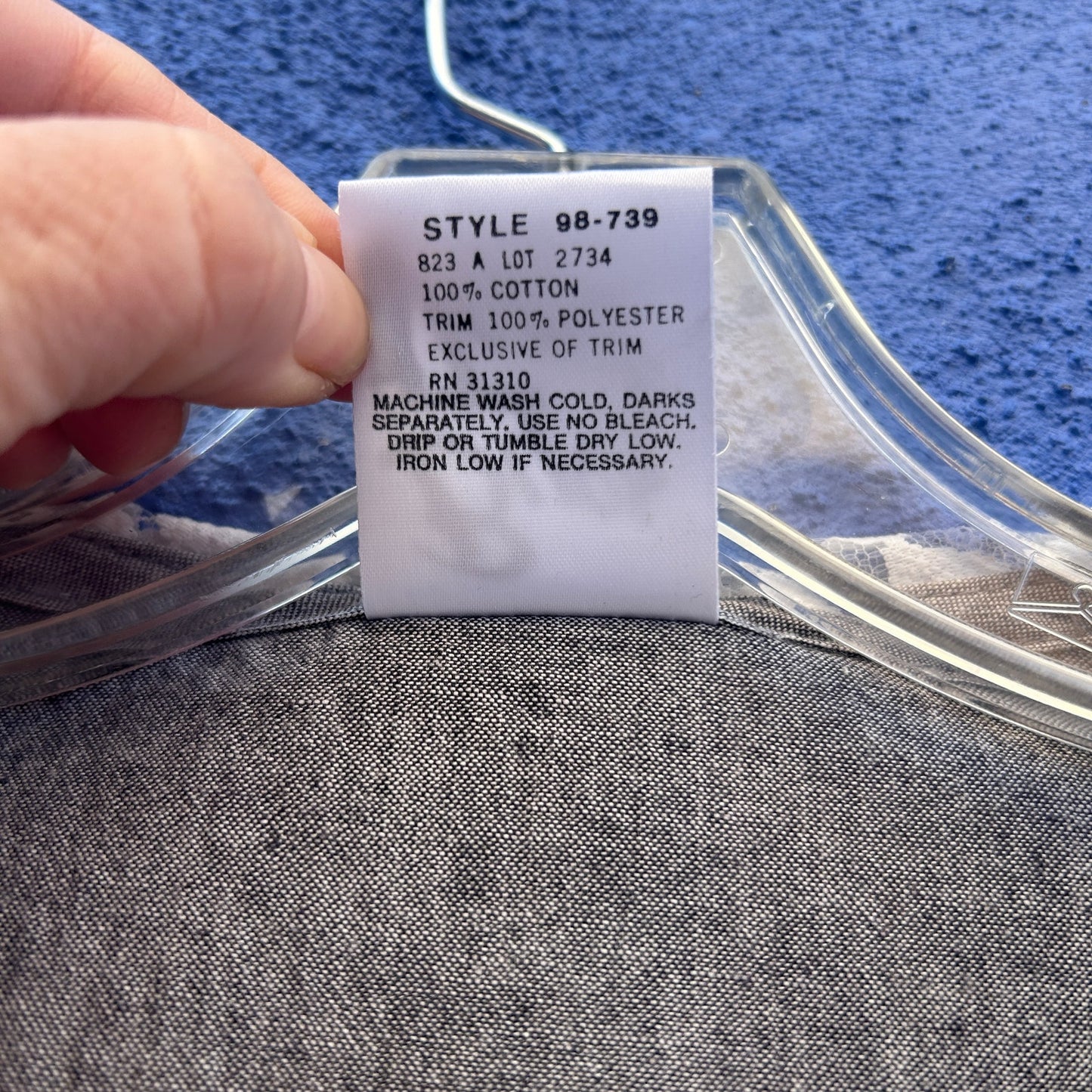 vintage 80s byer too! lace flanked gray cotton jumpsuit