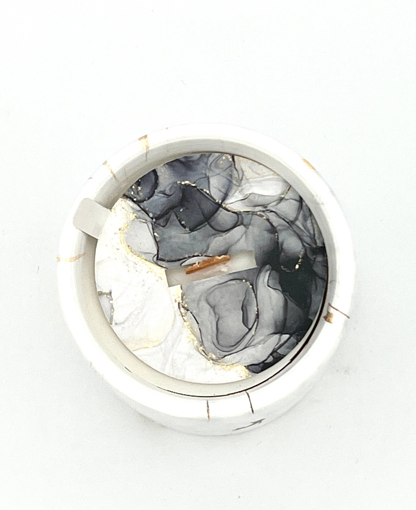 Biophilia:  Gold & White Marble Labdanum Scented Candle | The Sacred Wild Candle Co