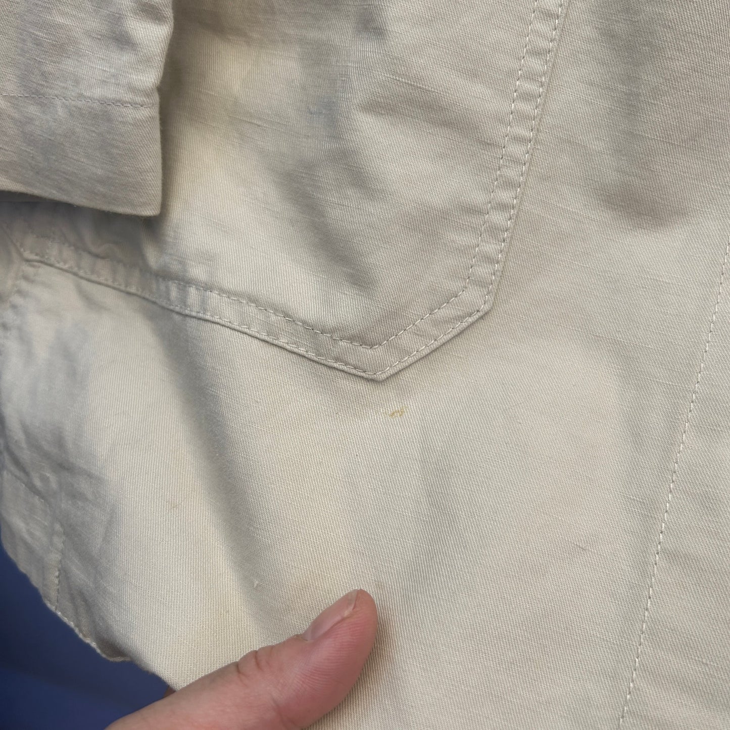 nautica beige cotton linen blend chore coat