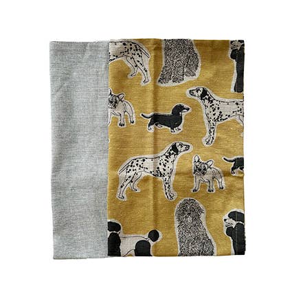 Dog Print Yellow Sunset Tea Towel Set of 2   | Raine & Humble