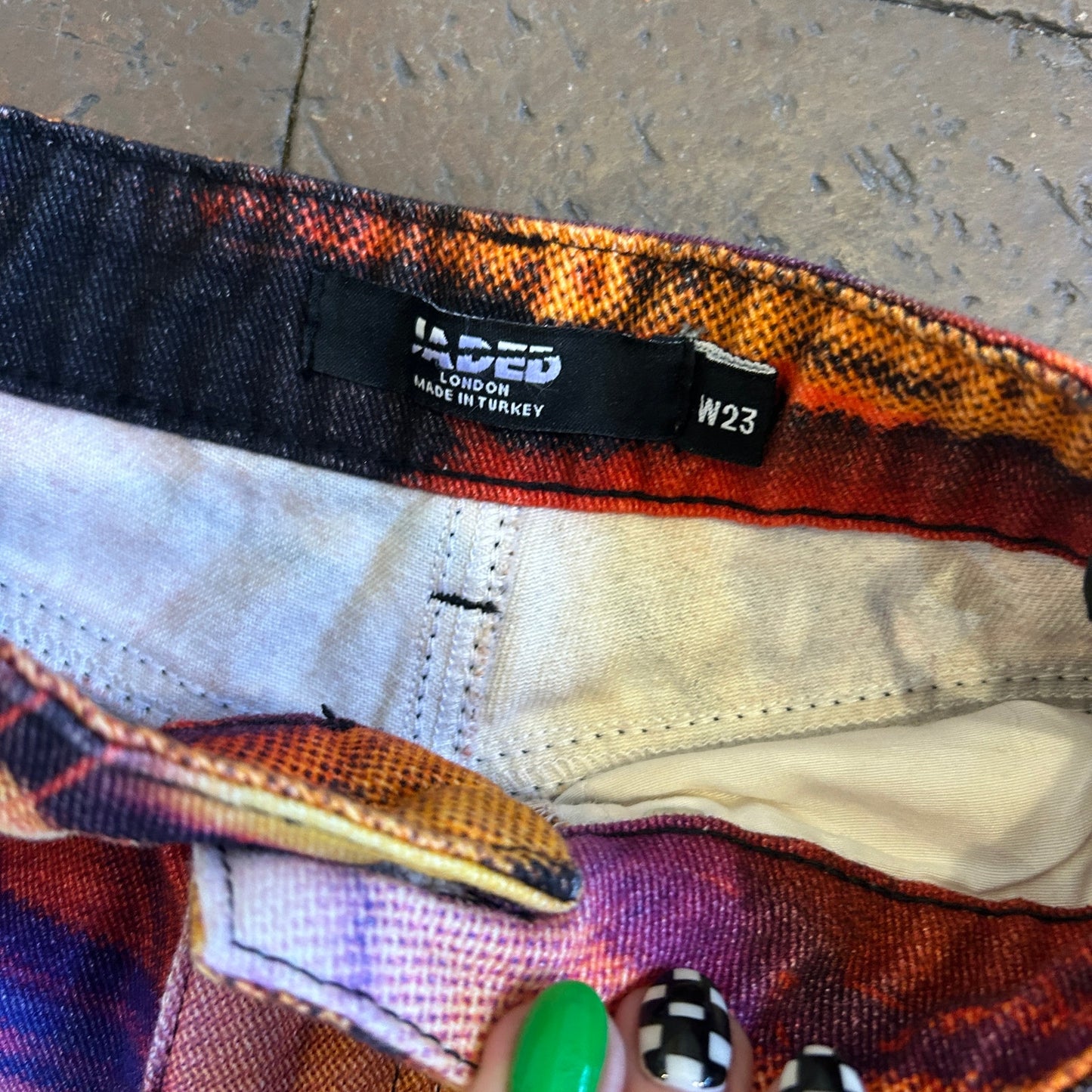 jaded london brushed cotton abstract pant