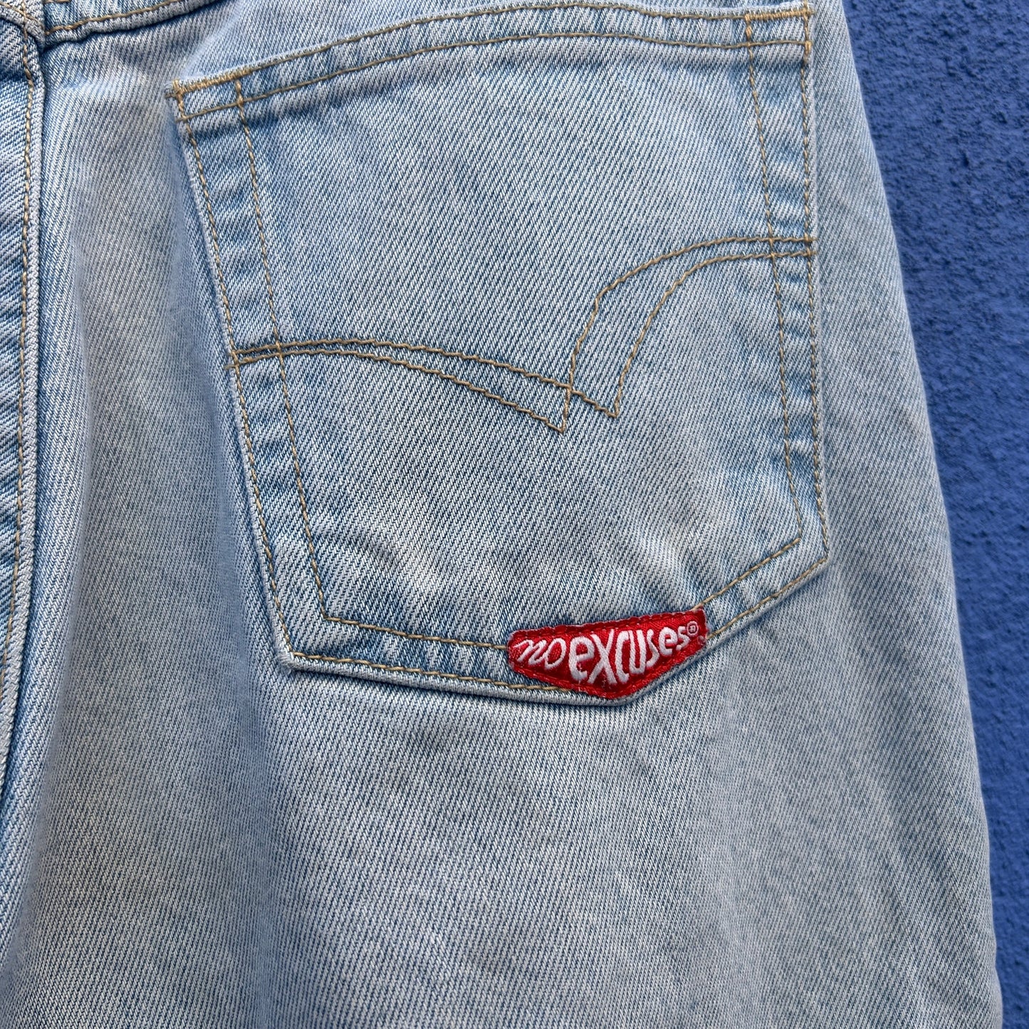 vintage 80s 90s no excuses exposed button fly jeans
