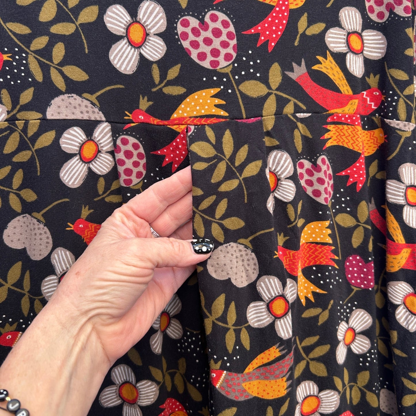 gudrun sjoden floral and bird print dress