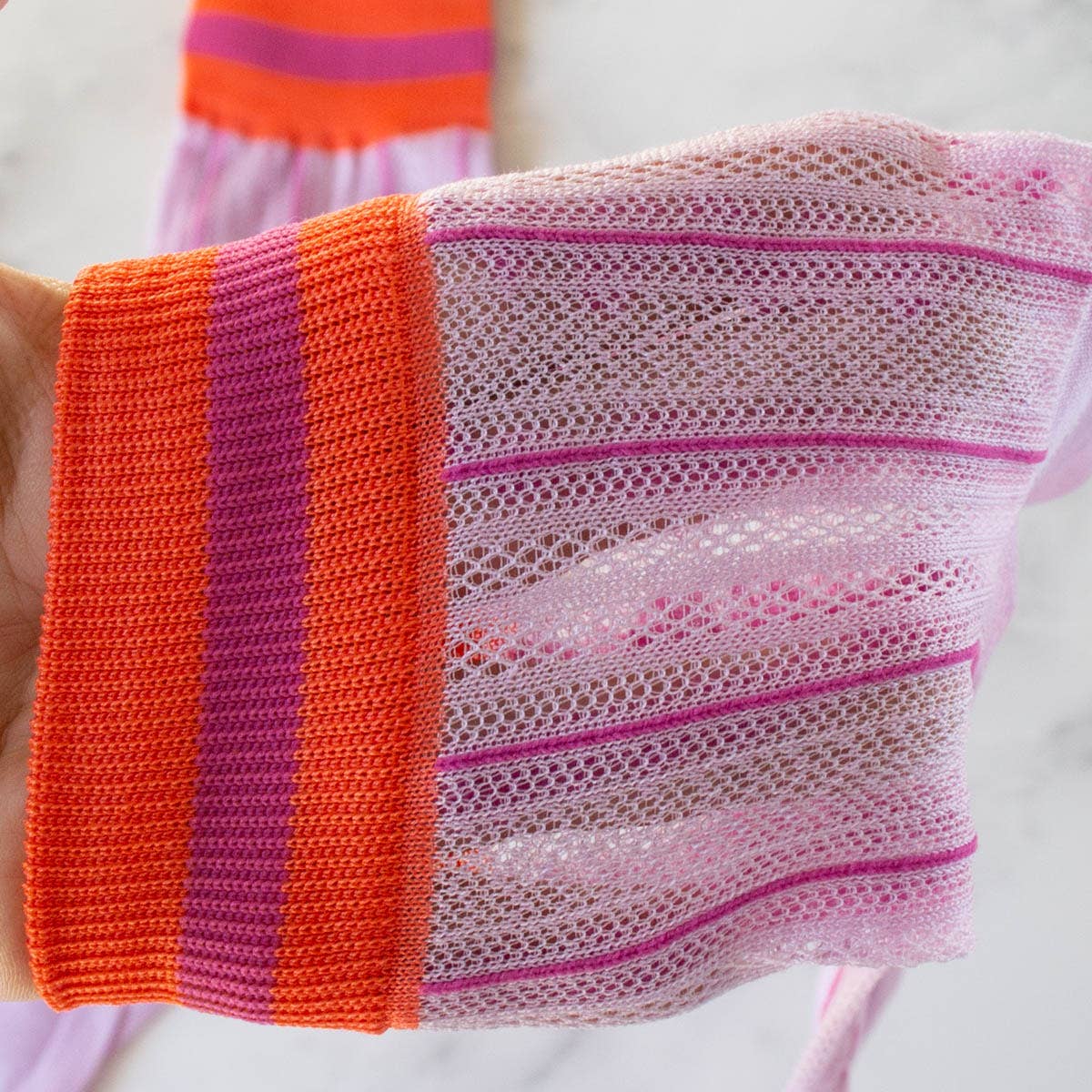 Tiepology | Ankle Mesh Striped Casual Socks