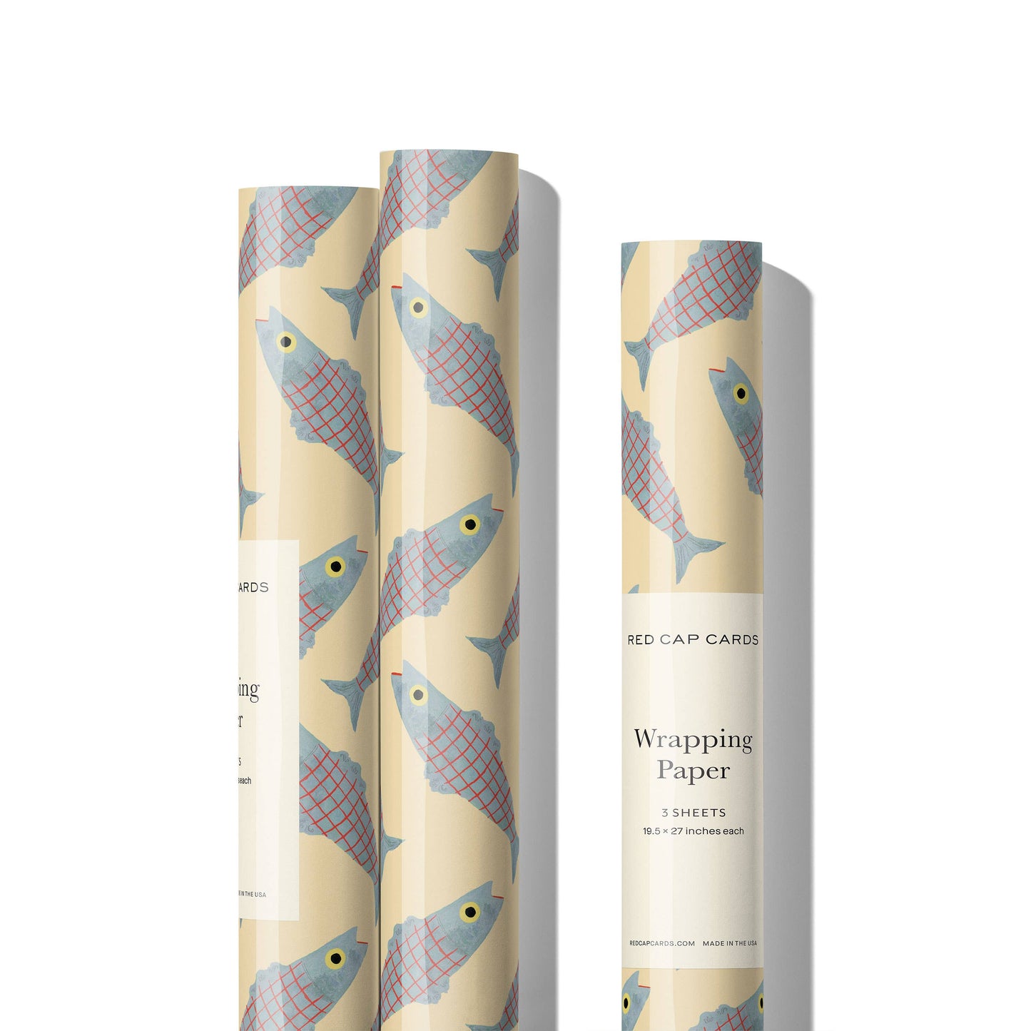 Red Cap Cards | Herring wrapping paper