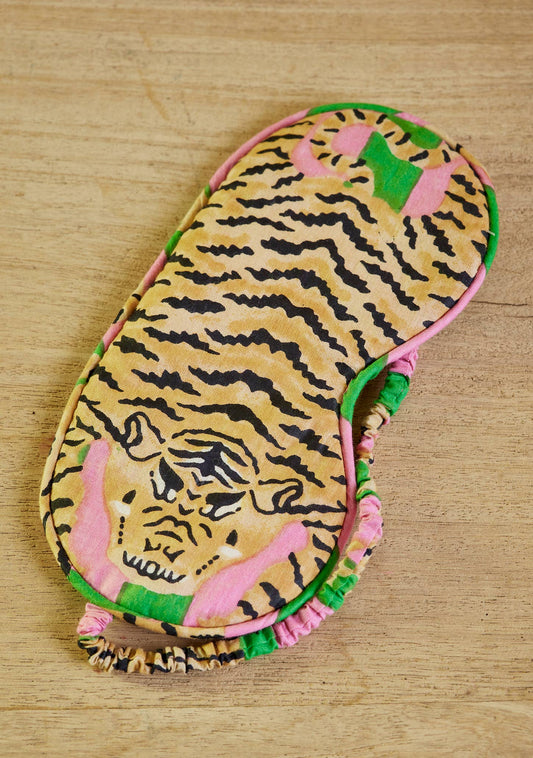 Namaste | Tiger Stripe Eye Mask Pink Green