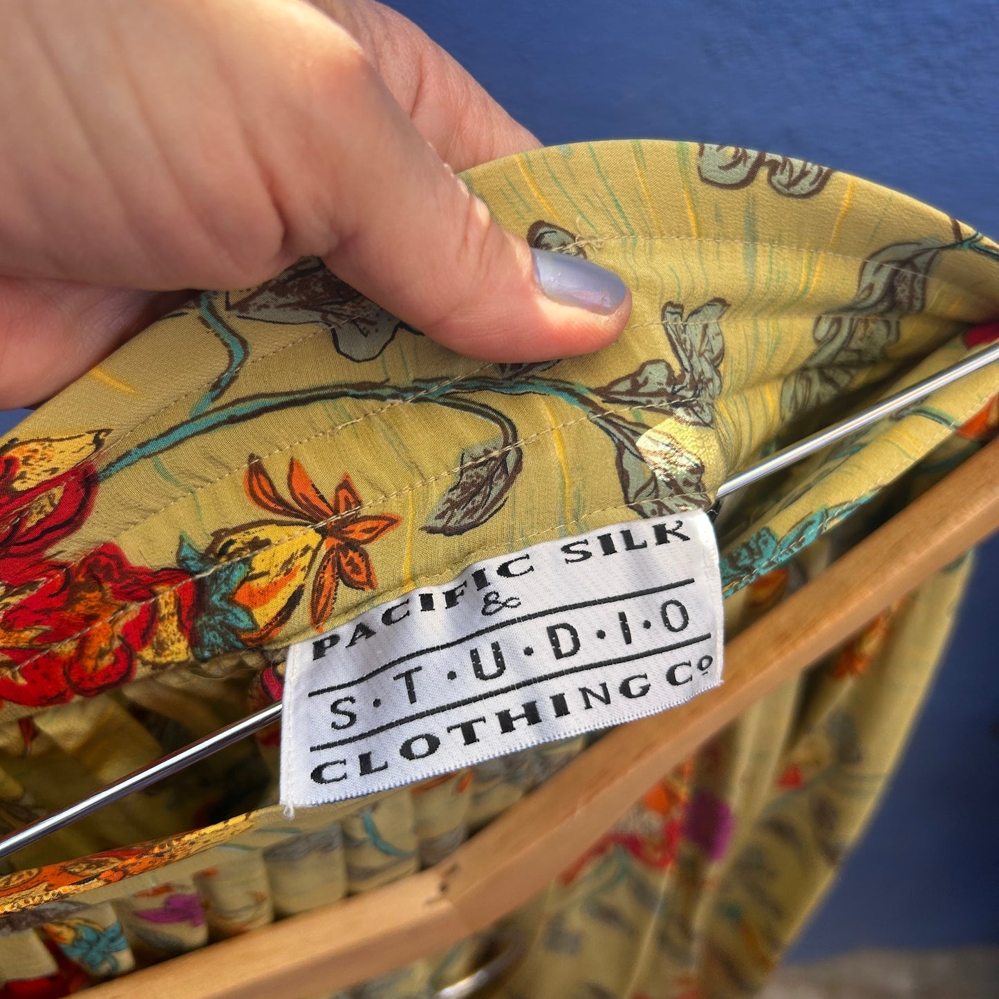 vintage 90s Y2K deadstock pacific silk floral skirt