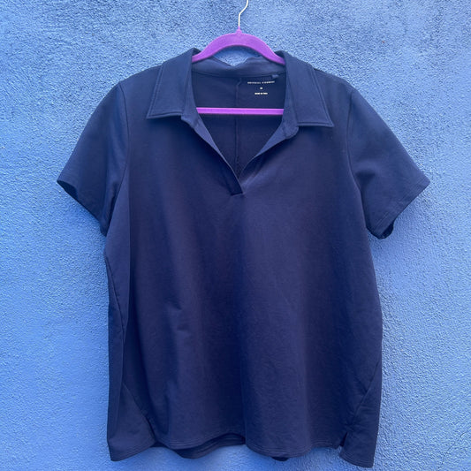 universal standard navy jersey polo
