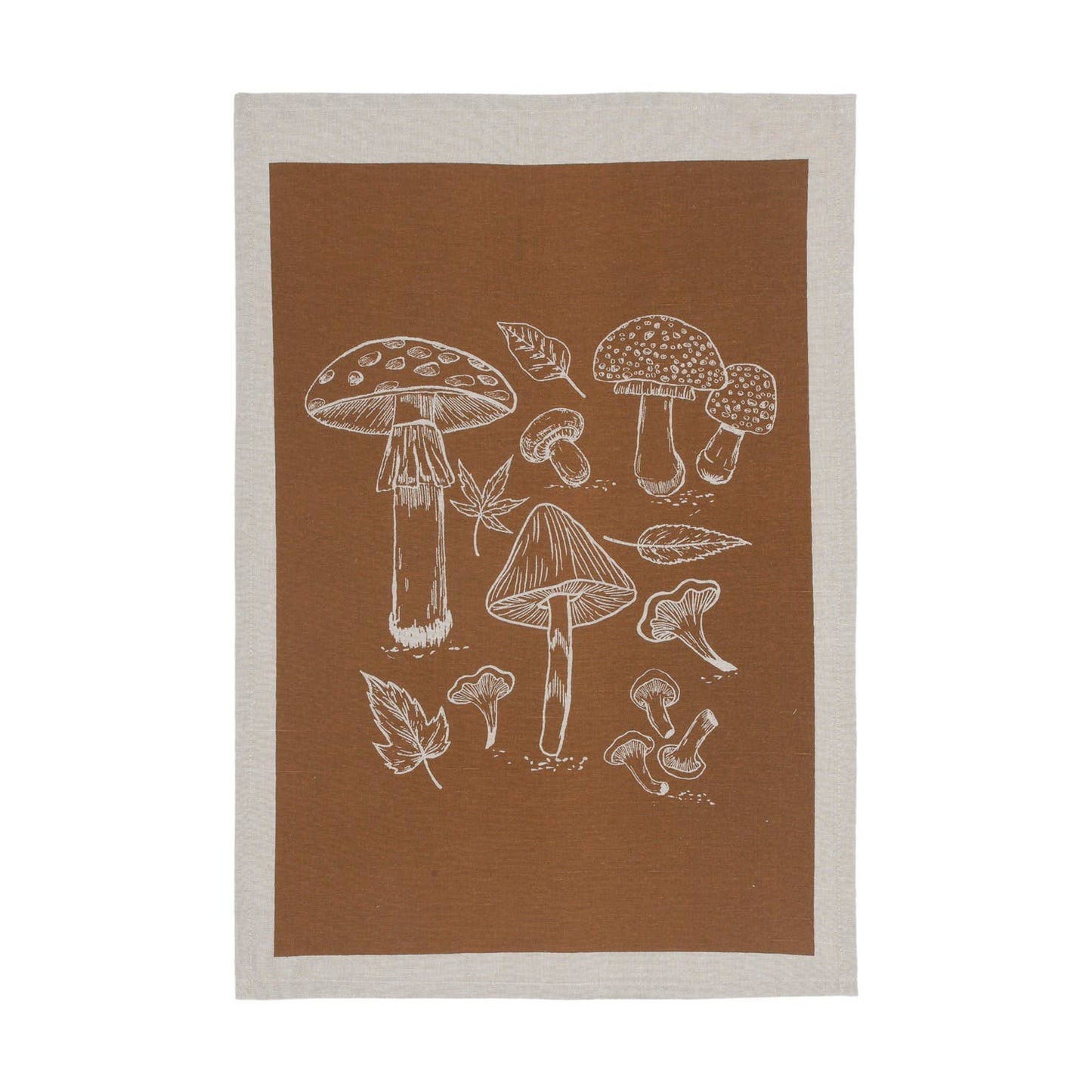 Brown Mushroom Waffle Tea Towel |  Raine & Humble