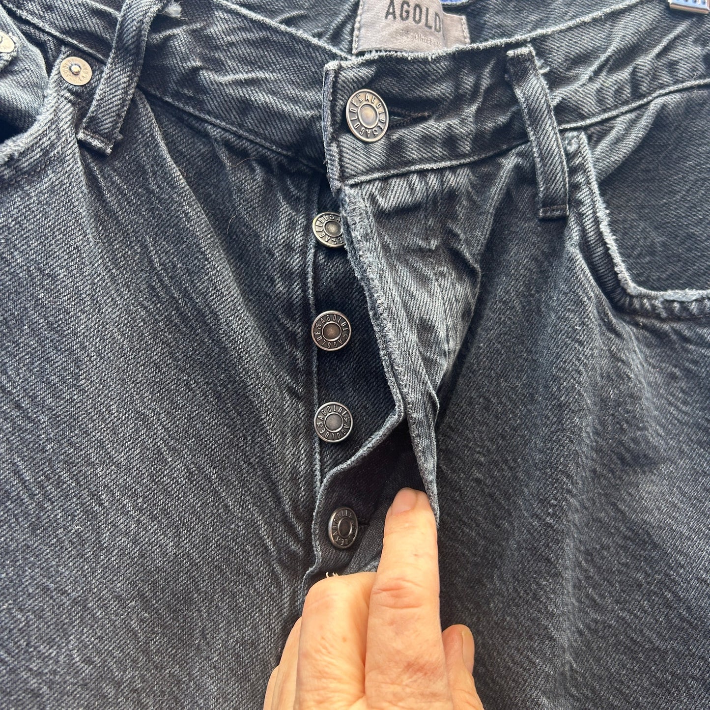 agolde faded black jamie jean