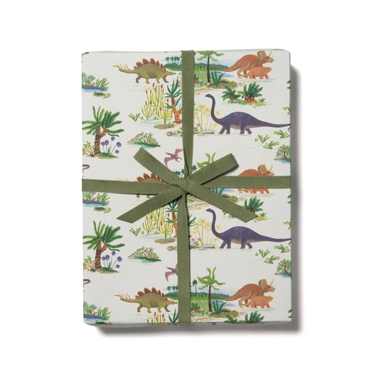 Red Cap Cards | Dinosaurs wrapping paper