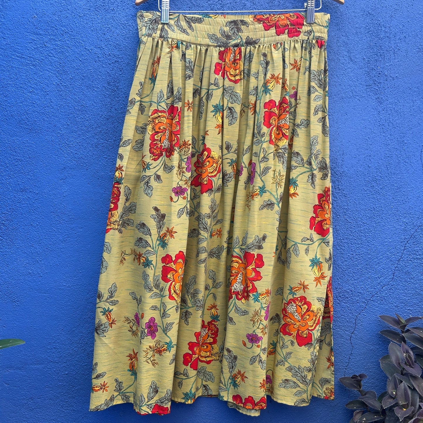vintage 90s Y2K deadstock pacific silk floral skirt