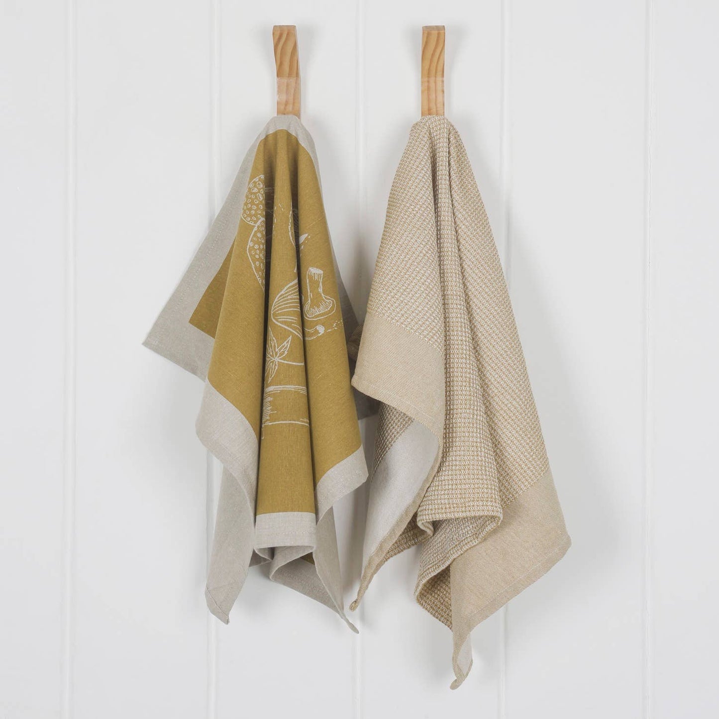 Yellow Mushroom Waffle Tea Towel | Raine & Humble