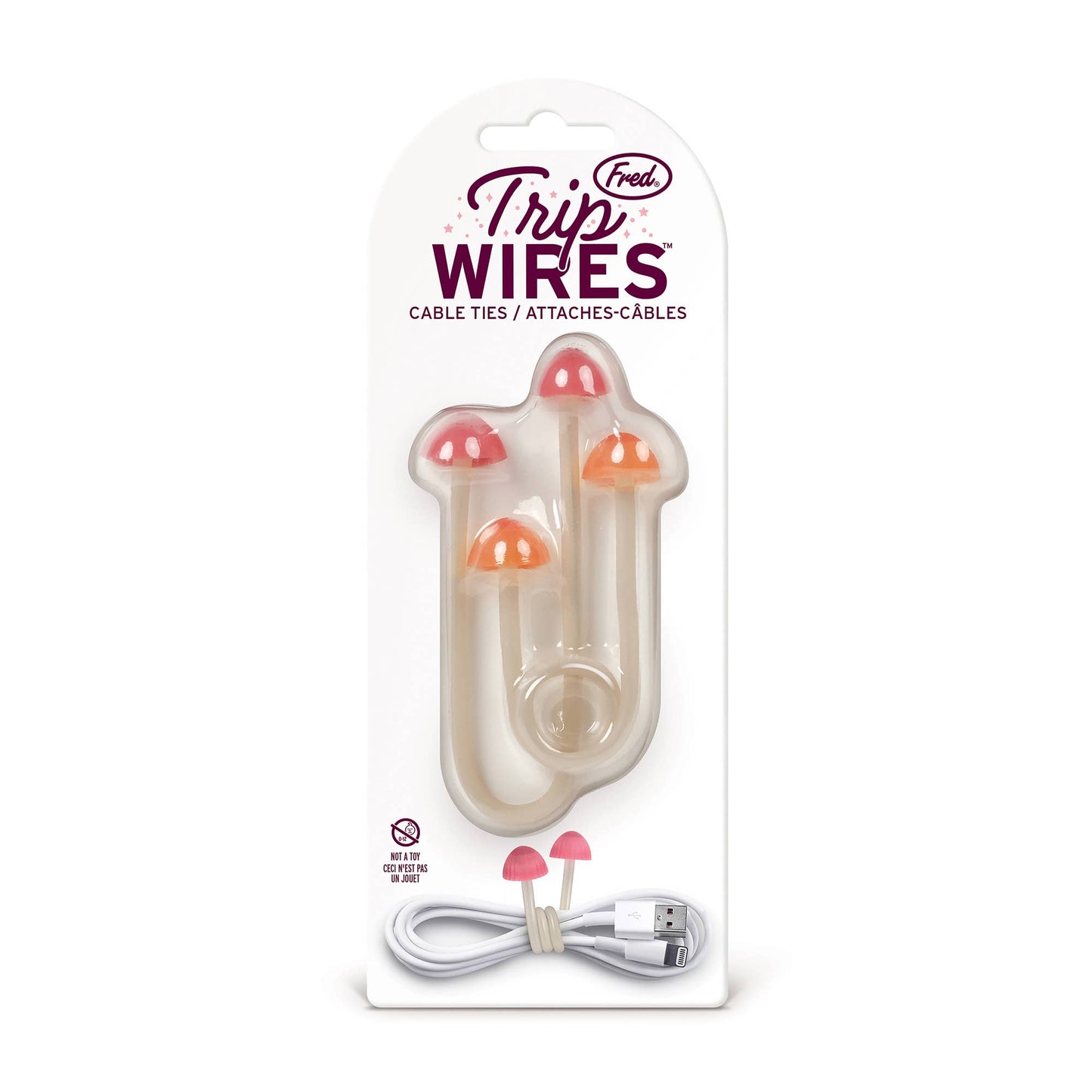 Trip Wires - Mushroom Cable Ties | Fred & Friends