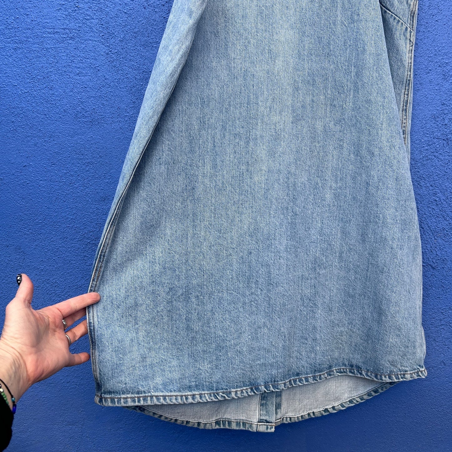 lucky brand sleeveless chambray dress