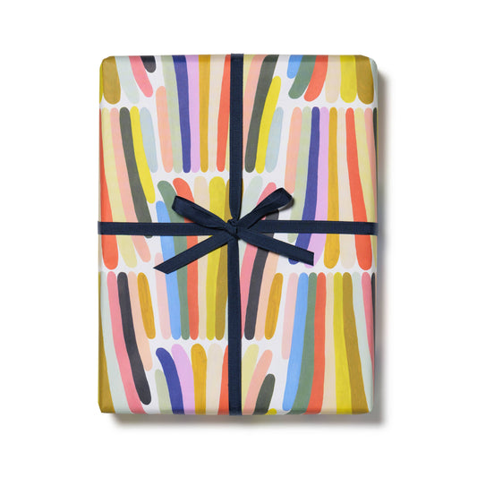 Red Cap Cards | Rainbow Stripes wrapping paper