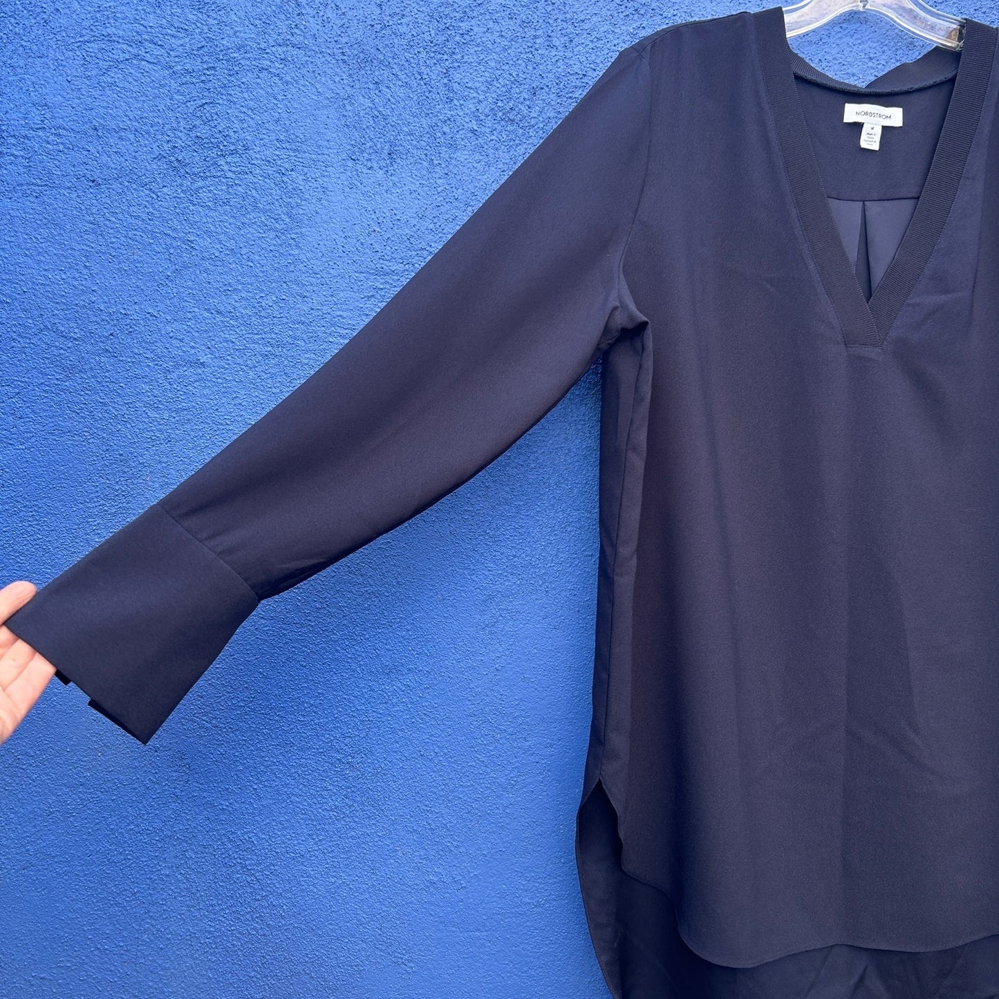 nordstrom v-neck black tunic