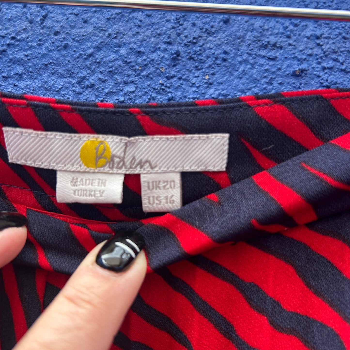 boden red and navy pleated maxi skirt