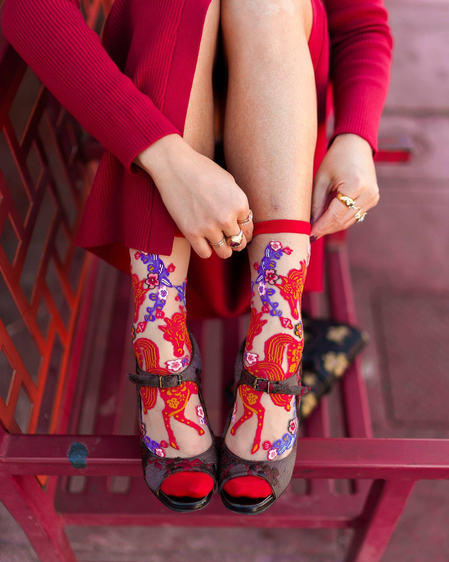Year of the Horse Sheer Crew Sock | Sock Candy