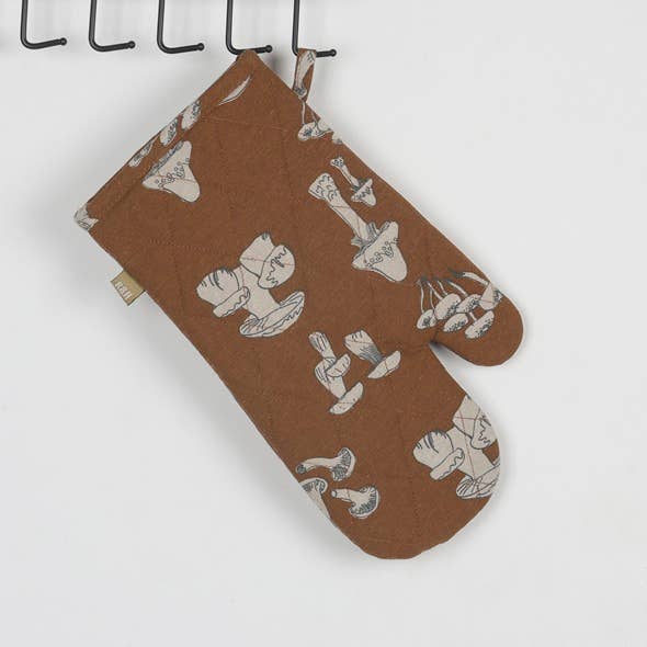 Brown Mushroom Quilted Oven Glove | Raine & Humble