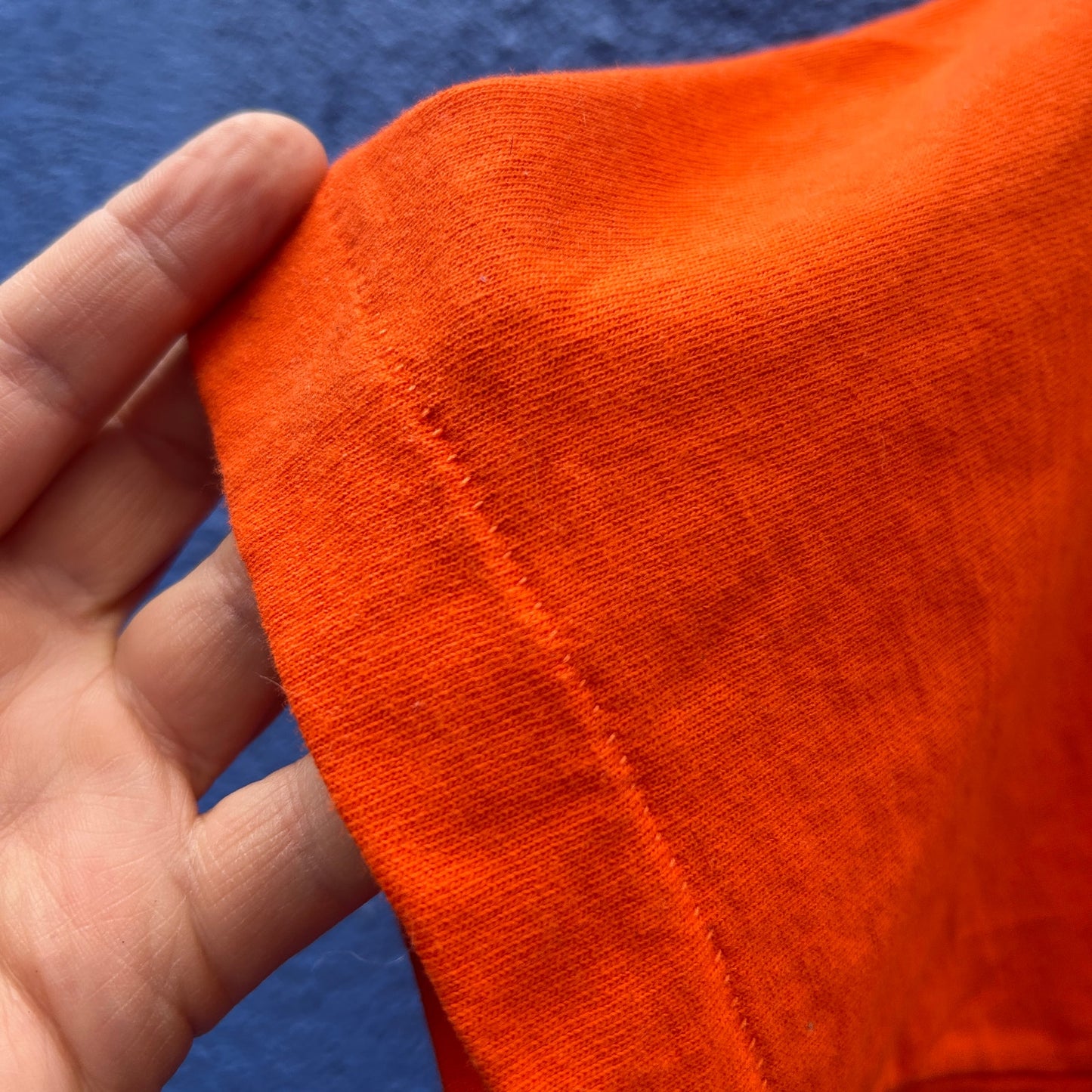 vintage 90s fruit of the loom single stitch orange cotton tee