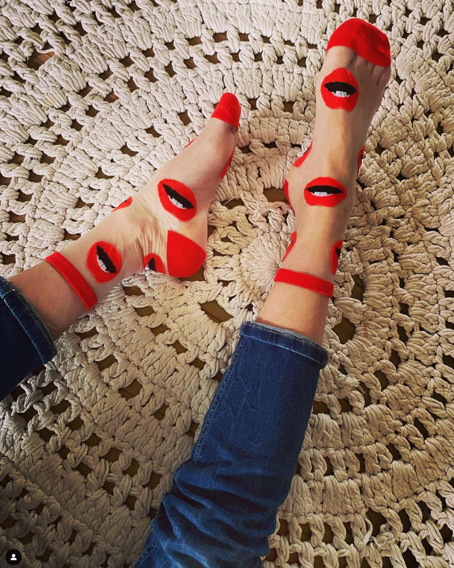 sockette | Women's novelty socks with red lips