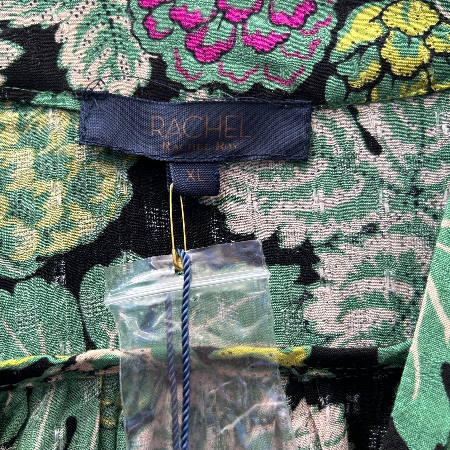 rachel rachel roy green floral cropped surplice blouse - NWT