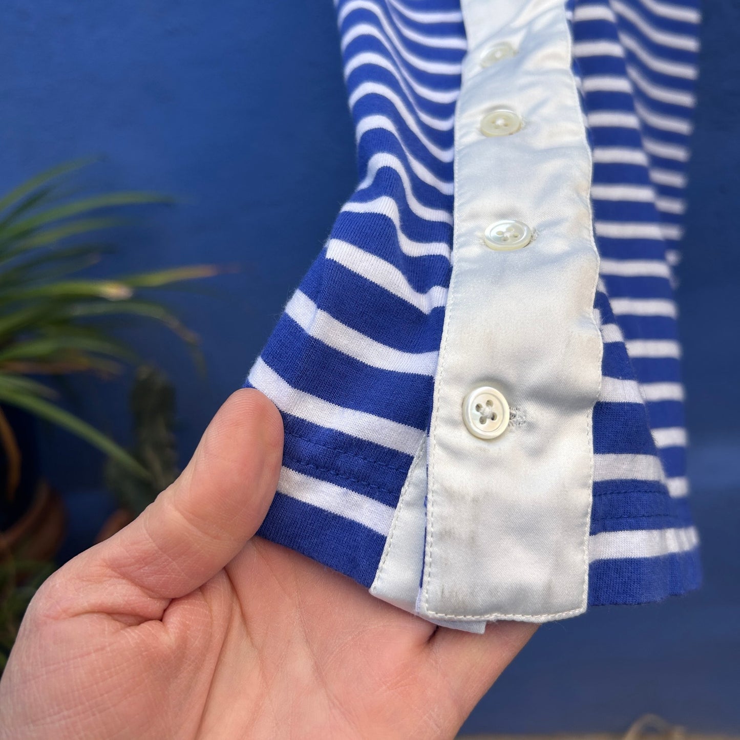 derek lam denim striped sleeveless dress