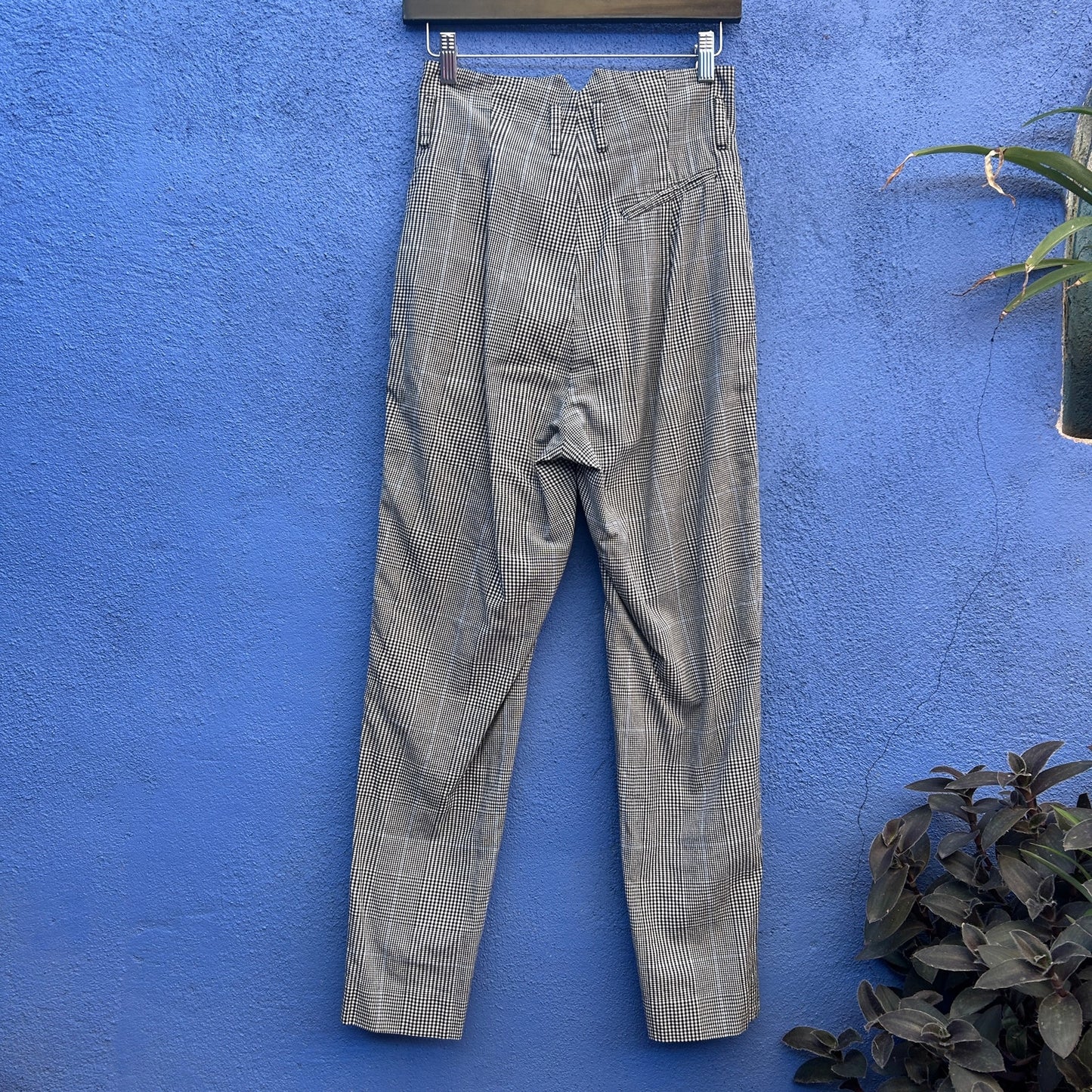 vintage vivienne westwood 80s high waisted plaid cotton pant