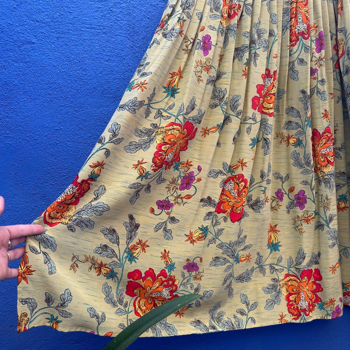 vintage 90s Y2K deadstock pacific silk floral skirt