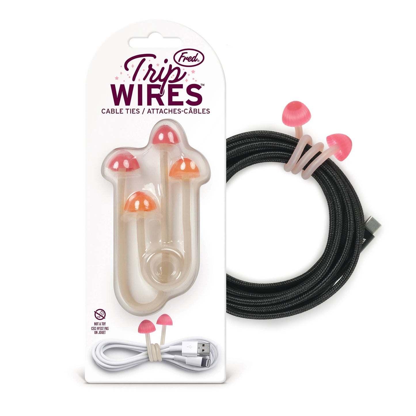 Trip Wires - Mushroom Cable Ties | Fred & Friends