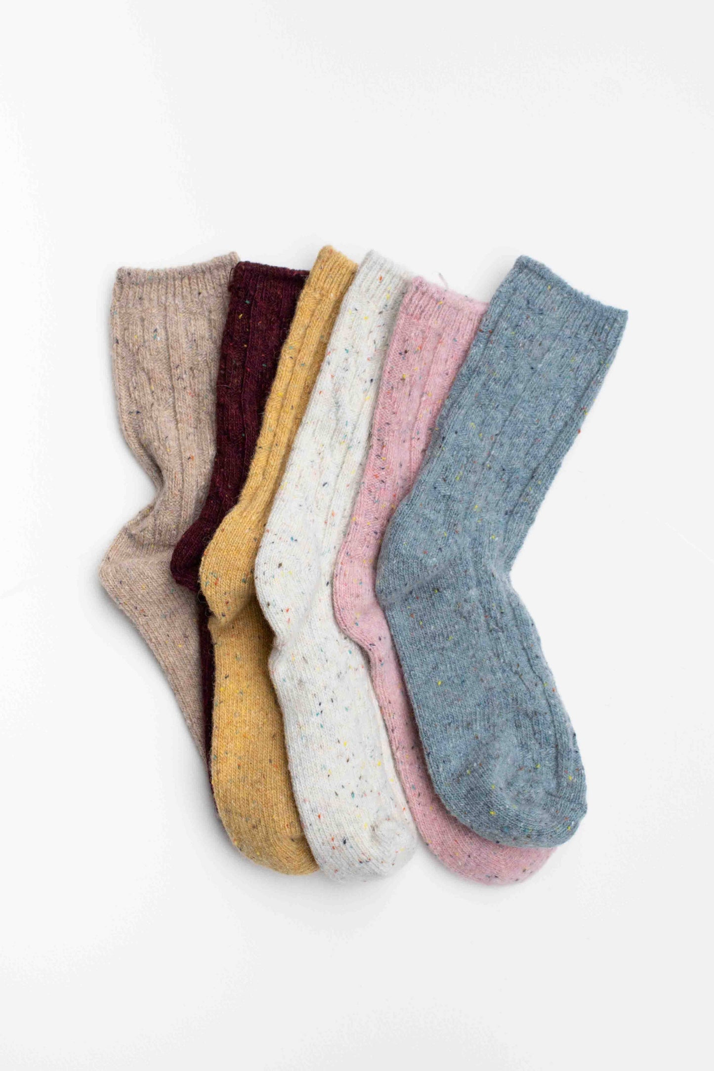 Tiepology | Wool Blend Speckled Knit Socks