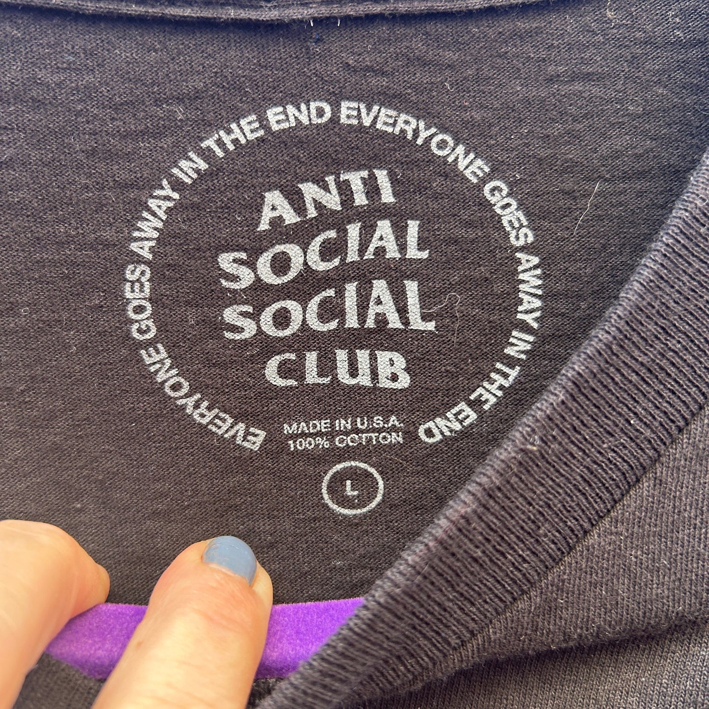 antisocial social club black tee