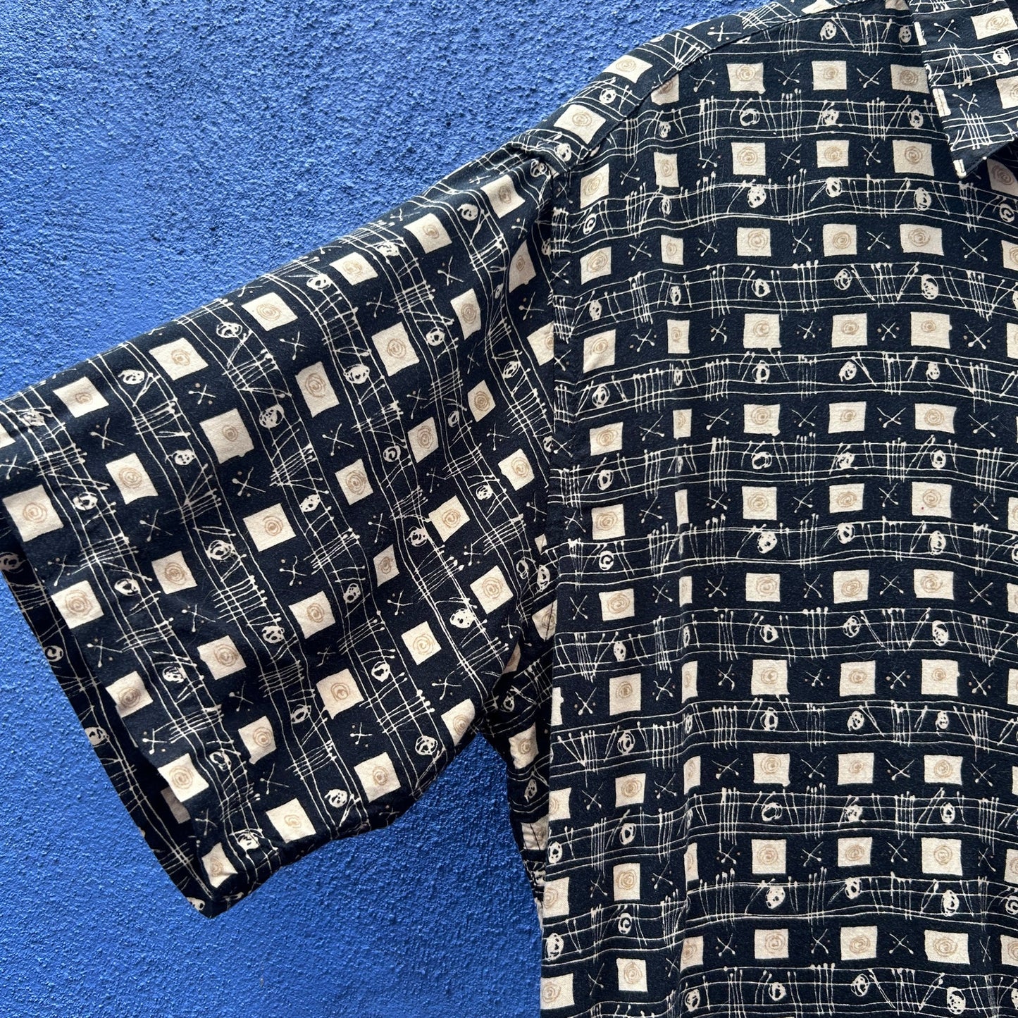 vintage 90s pierre cardin men's rayon button down