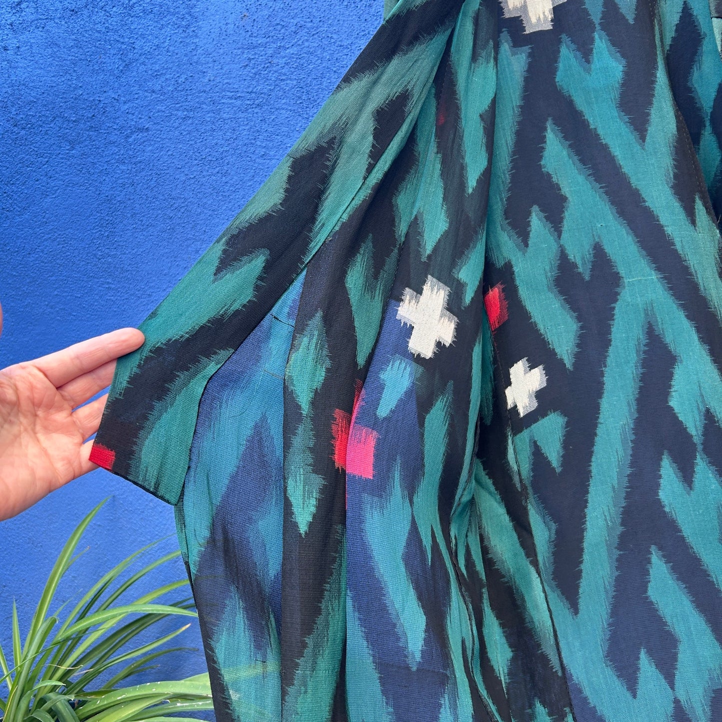 vintage antique handmade raw silk kimono robe