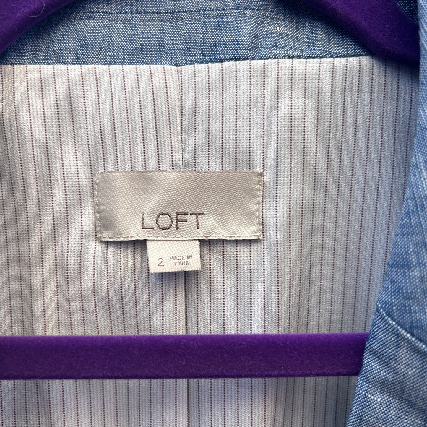 loft chambray linen blazer