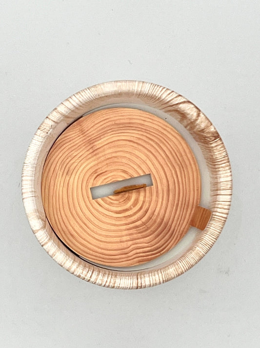 Biophilia: Wood/Ceramic Hinoki Scented Candle | The Sacred Wild Candle Co