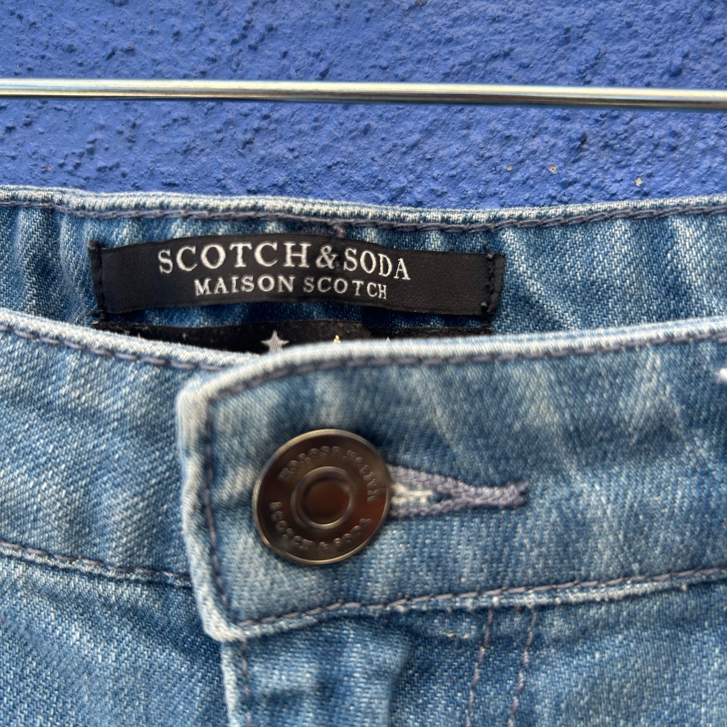 scotch & soda maison scotch johnny boyfriend star print jeans