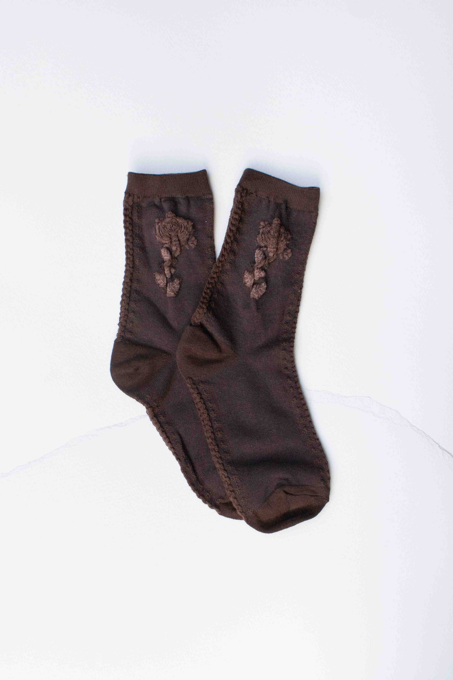 Rose Cotton Blend Socks | Tiepology