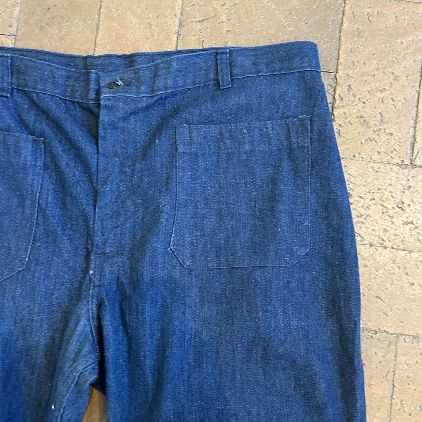 vintage dark wash sailor pant