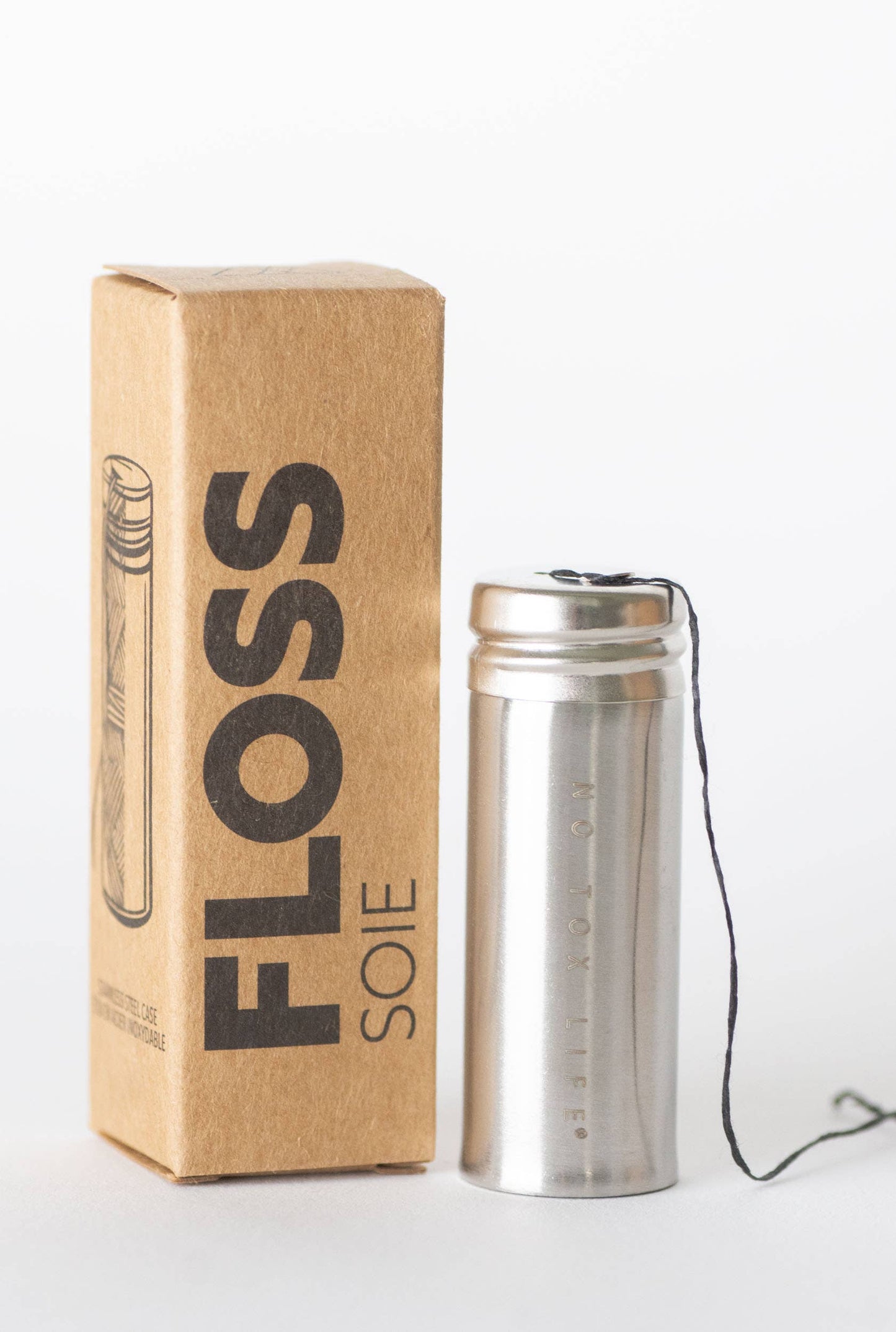 No Tox Life® | Charcoal Floss - Steel Holder