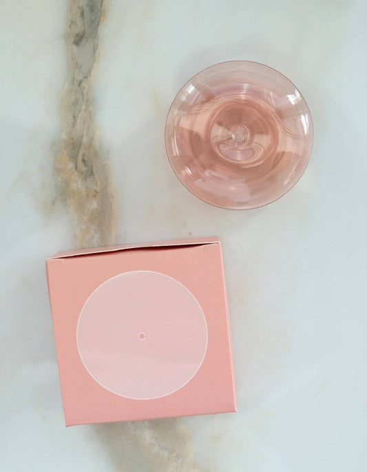 BOTANICA | Glass Bubble Incense Holder - Coral Pink