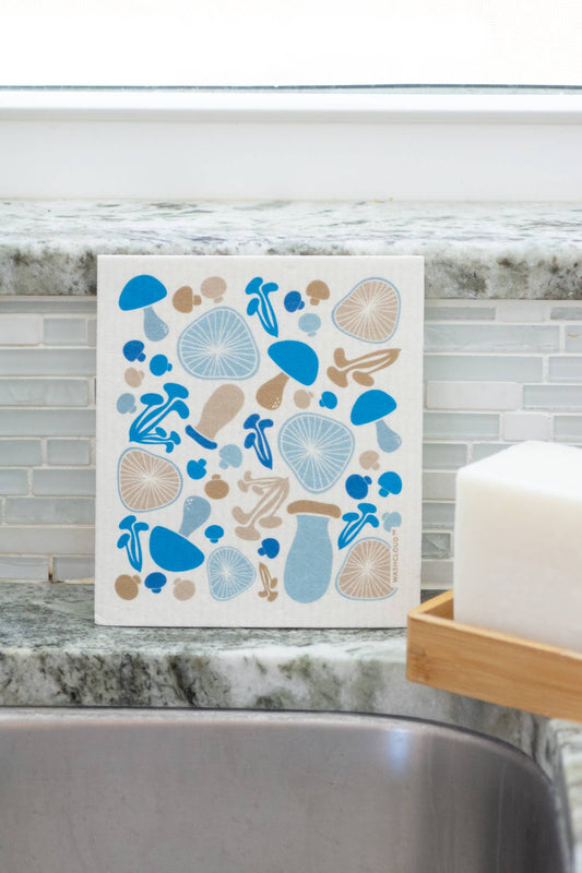 WASHCLOUD® BLUE SHROOM™ Swedish Dish Cloth - No Tox Life