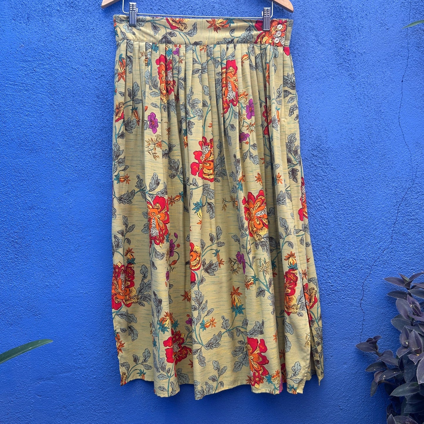 vintage 90s Y2K deadstock pacific silk floral skirt
