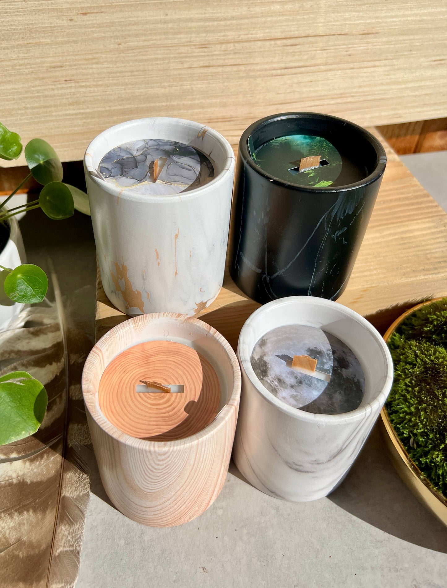 Biophilia: Wood/Ceramic Hinoki Scented Candle | The Sacred Wild Candle Co