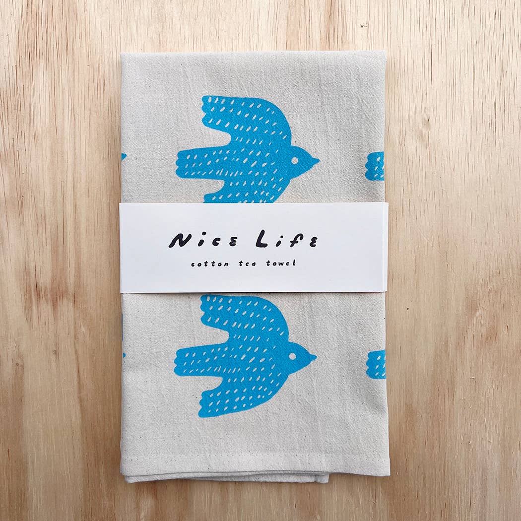 Bird tea towel | Nice life