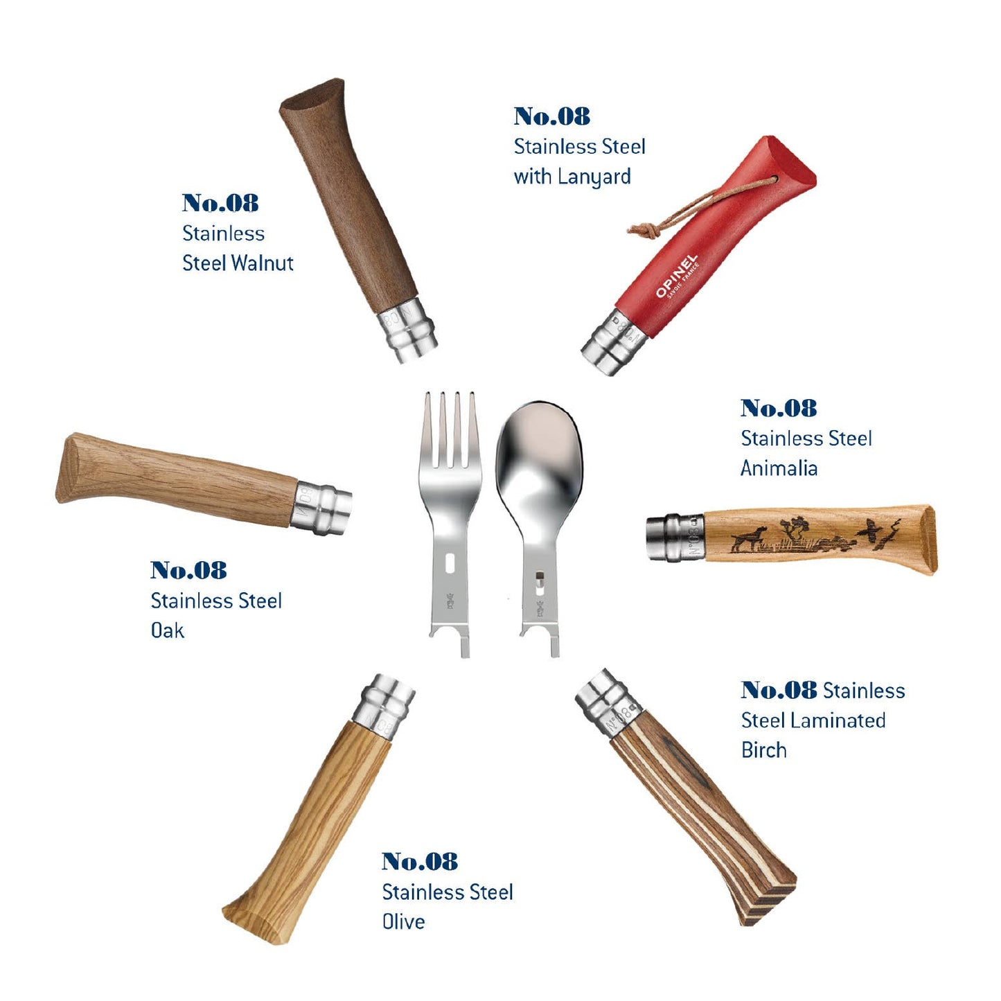 Opinel | No.08 Picnic + Cutlery Set
