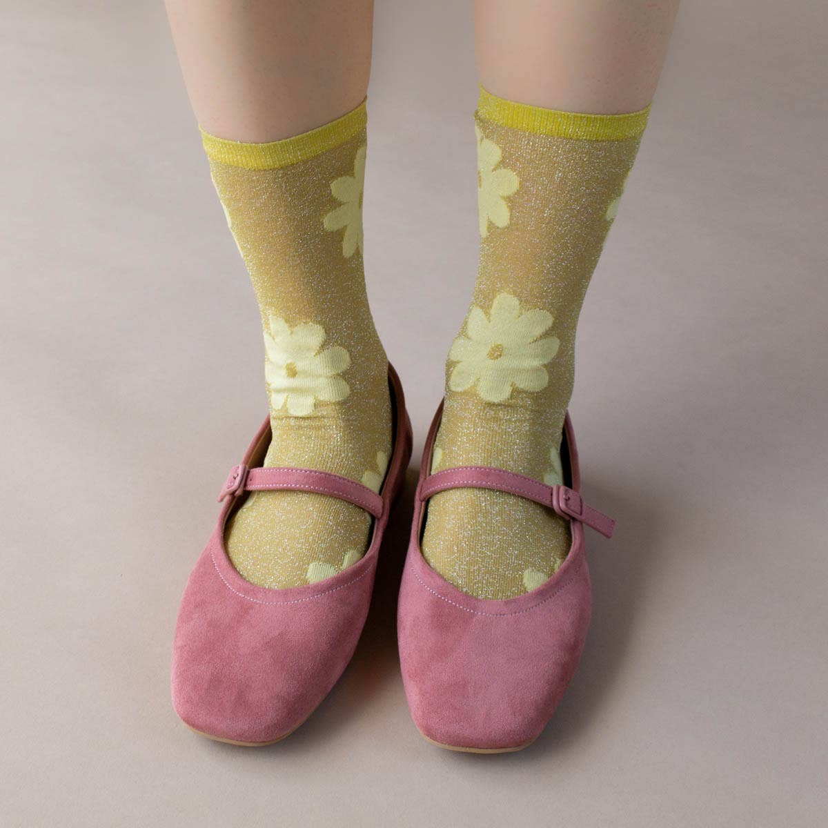 Tiepology | Vintage Glitter Flower Socks